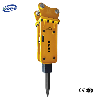 उच्च स्थायित्व उत्खनन हाइड्रोलिक ब्रेकर 40 Crmo Chisels सामग्री -HP 50 उच्च गुणवत्ता वाले रॉक ब्रेकर